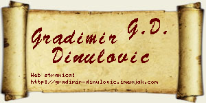 Gradimir Dinulović vizit kartica